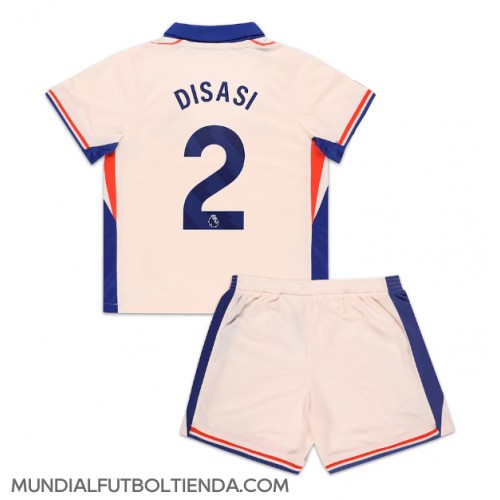 Camiseta Chelsea Axel Disasi #2 Segunda Equipación Replica 2024-25 para niños mangas cortas (+ Pantalones cortos)